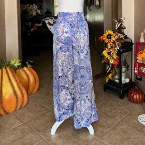 Purple Paisley Palazzo Pants
